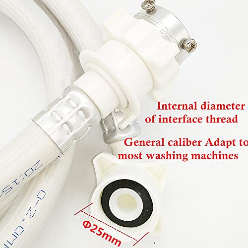 Image of AT-1 Hose pipe 2Mtr washing machine Fully automatic with Tap Adaptor Water inlet Flexible long pipes front load and top loading Washing Machines (Size 2 Meter,Color-Multi, Material-Plastic)
