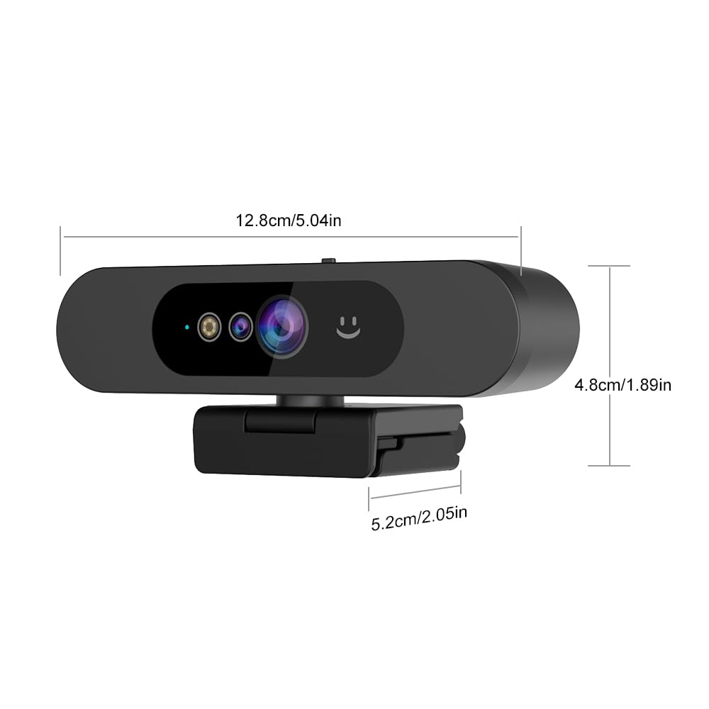 1080P Webcam Windows Hello Recognition Login PC Camera, with Microphone, Streaming Web for Tiktok/YouTube