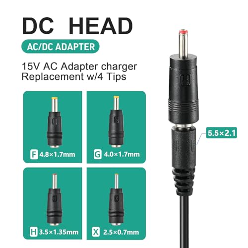 Cargador para masajeador eléctrico de 15 V y 1 A, compatible con Theragun mini 1.0, Theragun Prime G4/Prime Pro, Hyperice Normatec 3, 2.0 y 2.0 Pro miniatura 6