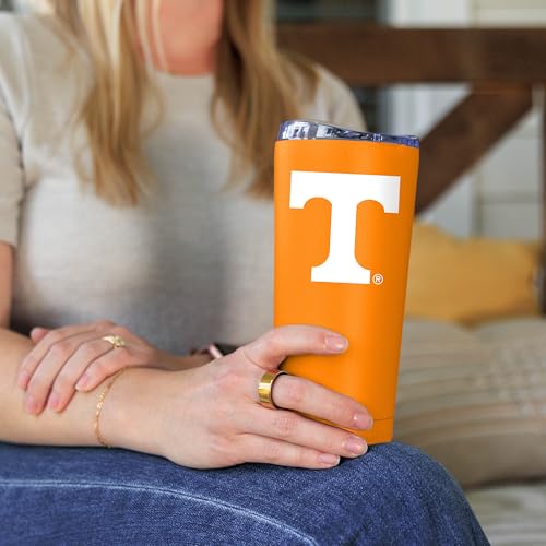 Image of Logo Brands NCAA 20 oz Powder Coat Stainless Tumbler -Double-Wall Insulated Everday Tumbler for Hot or Cold Drinks, High Lip Lid, Team Color