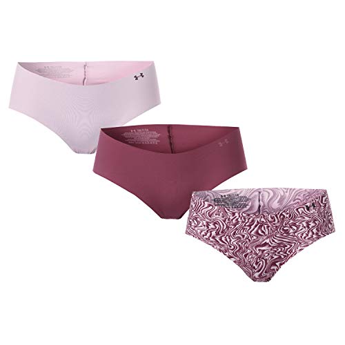 Image of Under Armour Women's 3-pack Pure Stretch No Show Hipster Underwear, All-day Comfort & Ultra-soft Fit