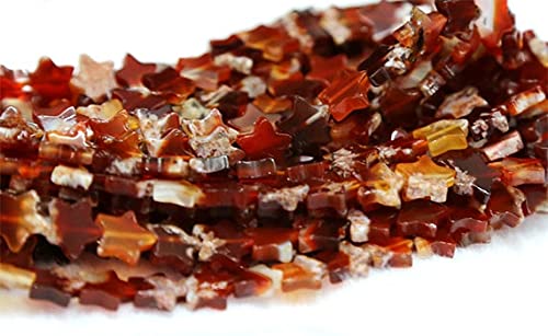 Perles agate rouge en étoile 8mm pour créer vos bracelets d'été bohèmes uniques