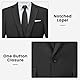 Autsel Sakko Herren Slim Fit Sportlich Herren Anzugjacke Business Blazer für Hochzeit Freizeit EIN Knopf Schwarz L