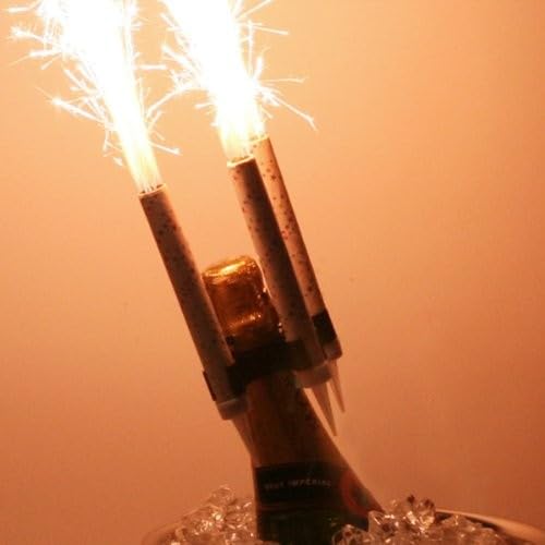 25 Pezzi Sparkler Clip - Porta Candela a fontana per bottiglia a 3 Clip