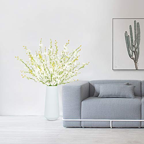 Sunm Boutique Artificial Orchids Flowers, Fake Orchids Flowers Phalaenopsis, Orchid Dancing Lady Orchid Fake Butterfly Flowers For Wedding Party Office Patio Yard Home Floral Decor, 35.4", Pack Of 10 #TOP6