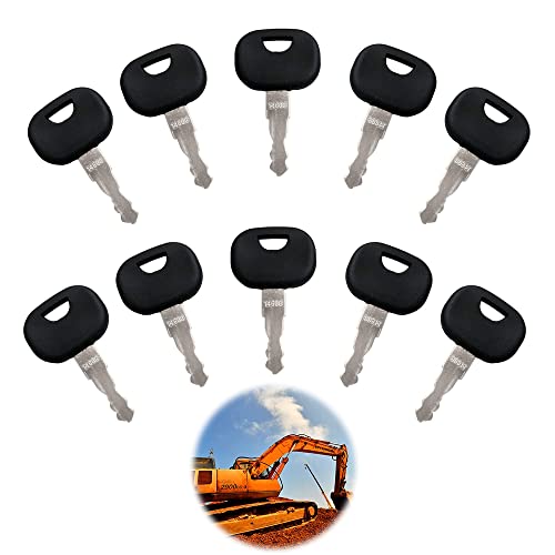 10pcs 14603 Clé Clés d'Allumage de Rechange Clé de Contact Tracteur Clé de Rechange pour Véhicule D'ingénierie Clé de Contact Universelle pour Petites Pelles Chariots Élévateurs Rouleaux Compresseurs