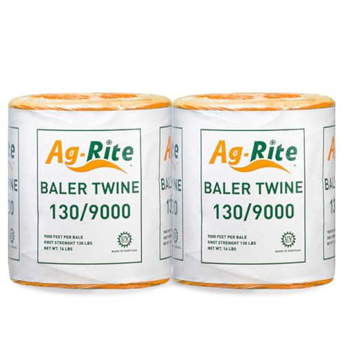 Ag-Rite Hay Baling Twine 130 x 9000 UV Two Spool - Orange 1 Roll