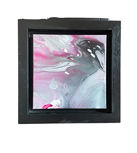 Peinture sur toile pouring Berteau Alessia cadre fait main moderne