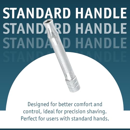 Image of MERKUR 33C Double Edge Safety Razor, Three-Piece Design, Closed Comb, Short Handle, Bright Chrome Finish, Made in Germany