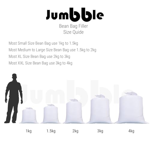 [1 كغم] خرز جامبل بوليسترين | حشوة فاخرة بين باج | خرز صغير خفيف الوزن ومتين | مثالي لأكياس بين باج والوسائد والحرف اليدوية والتعبئة | إعادة تعبئة بين باج