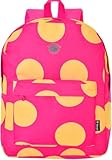 Mochila de Costas Feminina Juvenil Básica Bolinhas Super Resistente 40 Litros (Pink)