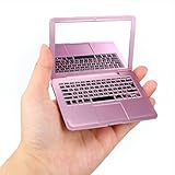 Psyqtsuary Rose Gold Mini Laptop Mirror, 1 Pcs Pocket Size Foldable Portable Computer Mirror for Makeup Travel Home Decorations