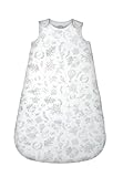 Stellou & friends Baby Schlafsack 1 TOG, Ganzjahreskleidung für Frühling, Sommer & Herbst aus 100% Bio-Baumwolle, OEKO-TEX zertifiziert, Neugeborenen-Strampelsack, French Grey