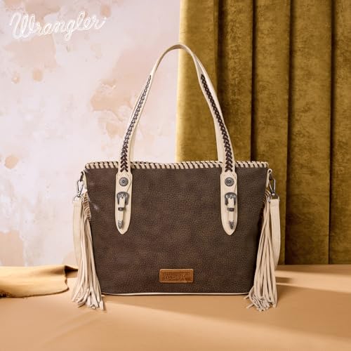 Bolso Tote Wrangler para Mujer con Flecos y Detalles de Cuero miniatura 3