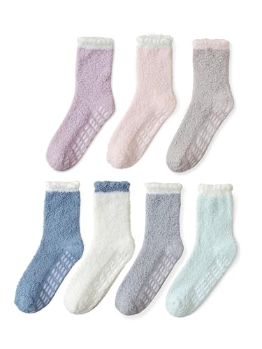 Fuzzy Women Cozy Winter Warm Slipper Casual Comfy Socks 3/4/5 Pairs
