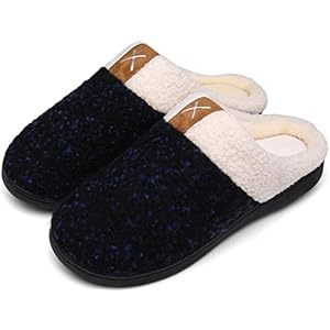 Mishansha Pantofole Donna Uomo Inverno Memory Foam Caldo Peluche Antiscivolo Ciabatte per Casa,Taglie 36-47