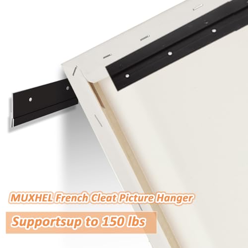 Image of 3 Pairs 17 inch French Cleat Hanger Heavy Duty Aluminum Z Bar Hanger, Mirror Mounting Hardware Wall Mounting Bracket for Hanging Mirrors, Pictures, Paintings