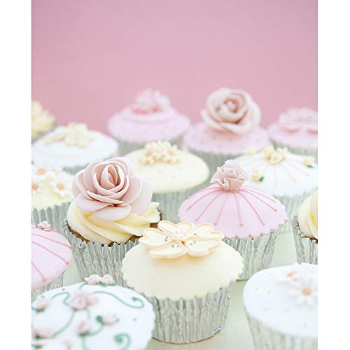 Subang 400 Pieces Foil Cupcake Liners Baking Cups Muffin Tins Treat Cups Foil Metallic Cupcake Liners For Weddings,Birthdays,Baby Showers,Silver Rose Gold Black And Gold #TOP3