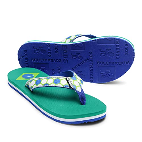 Image of FOOTBALL | Uber Cool | Fun | Colourful | Hip | Flip Flops for Kids