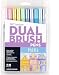 Tombow 56187 Dual Brush Pen Art Markers, Pastel, 10-Pack. Blendable, Brush and Fine Tip Markers