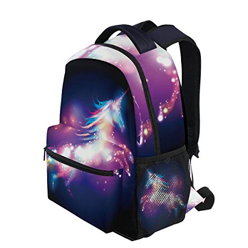 Wamika Galaxy Dab Unicorn Rainbow Stars Nebula Kids Backpack School Bookbag Bag #TOP2