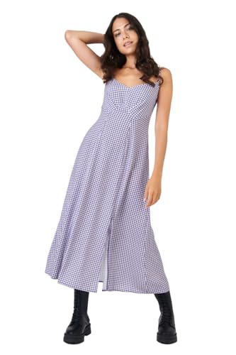 Closet London Vestido Midi con Estampado de Cuadros Informal, Morado (, 40 (Pack de 36) para Mujer