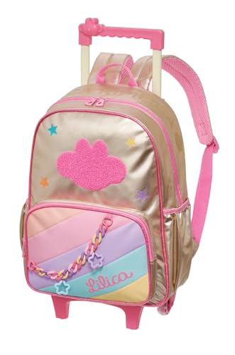 Mochila de Rodinhas Com Alças Lilica Ripilica Golden Pacific