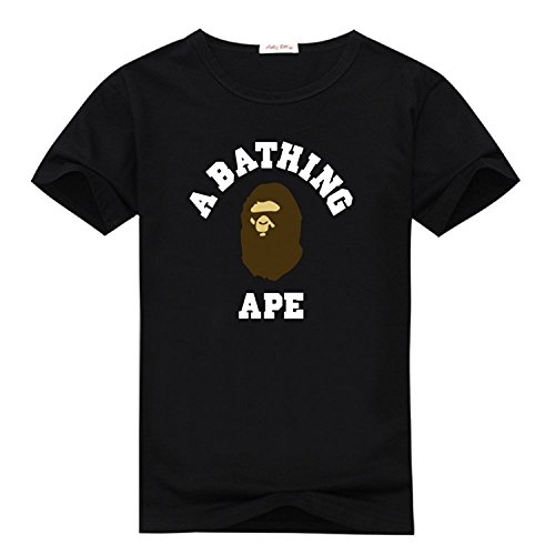 Zomicky Bape Brown and White Graphic Mens Classic Cotton T-Shirt Top