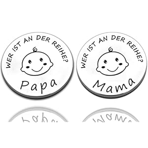 Geschenke Zur Geburt,Neue Papa Mama Geschenke Entscheidungsmünze,Taufgeschenke für mädchen jungen,Neue Eltern Geschenk…