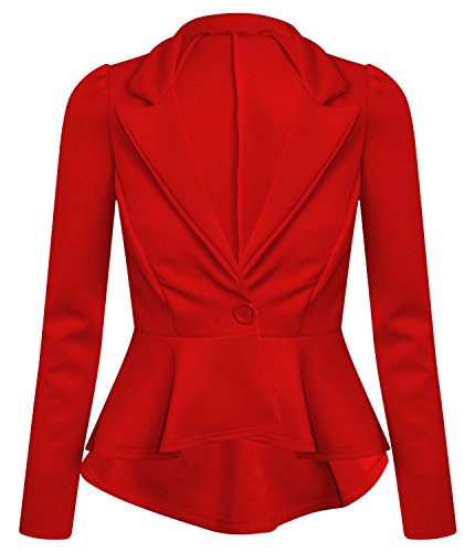 Veste courte rouge à volants pour un look working girl élégant au quotidien
