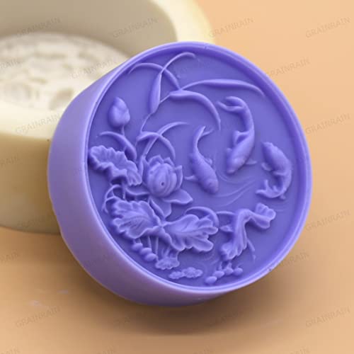 Soap Mold Silicone Candle Mold Soap Mould Silicone Mold Resin Mold Round Fish Soap Mold (11266) #TOP5