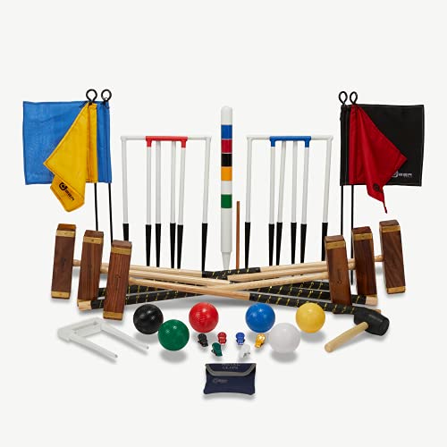 DOCTOR SPORT Croquet Spiel - England Original Mega Profi - offizieller Größenexperte - schwere Qualität - Wimbledon Croquet - Krocket Garten Spiel (Kein Aufbewahrung) DOCTOR SPORT Croquet Spiel - England Original Mega Profi - offizieller Größenexperte - schwere Qualität - Wimbledon Croquet - Krocket Garten Spiel (Kein Aufbewahrung)