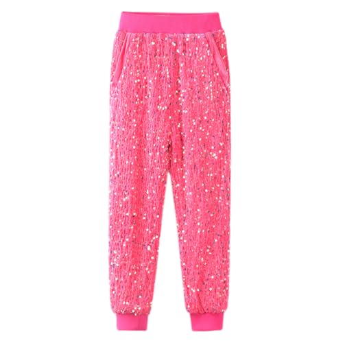 Image of WELAKEN Sequin Casual Pants for Girls with Lining Kids & Little Girl's Sparkling Trousers