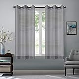 gardinen grau 【Mehrfachverwendung】Da es transparent ist, können Sie es nicht nur mit anderen Verdunkelungsvorhängen von Rose Home Fashion im Schlafzimmer, Wohnzimmer oder Studierzimmer verwenden. sondern auch als Trennvorhang im Raum verwenden.