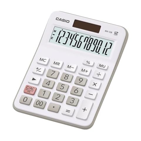 Casio MX-12 Desk Calculator with 12-Digit Display Cover