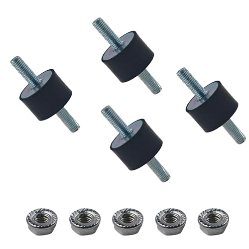 PDETVEO 4x30x20mm Rubber Vibration Isolator Mounts M8 Studs