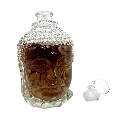 Maymii·Home AMZ122001US Buddha Head Glass Decanter With Airtight Stopper, Liquor Decanter thumb #1