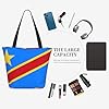 WSSYYBF Flag of the Congo Tote Bags.Stylish all-over print, large capacity women's shopping bag, lightweight and multi-functional #5