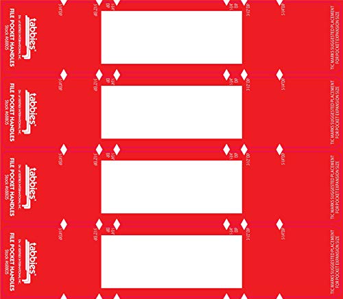 Tabbies Legal File Pocket Handle Assorted Color Pack, 9-5/8"W X 2"H, 288 Handles, Retrieve File Pockets With Ease From Any Shelf, Strong Tyvek (68860) #TOP4