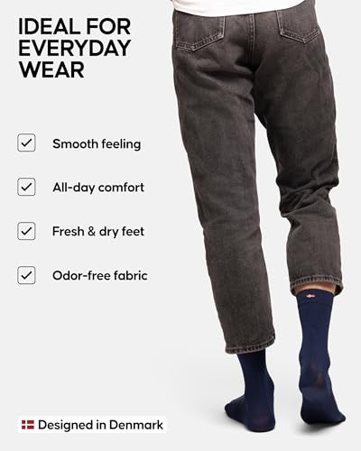Image of DANISH ENDURANCE Crew Dress Socks, Viscose From Bamboo, 3 & 6-Pack