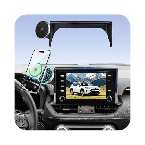Image of Car Phone Holder for Toyota RAV4 (2019-2024 2025,7 /8inch),MagSafe Car Mount Charger,Magnetic Phone Holder,15W Wireless Charging,Screen Phone Holder,360 & Hands Free,2023 RAV-4 Interior Accessories