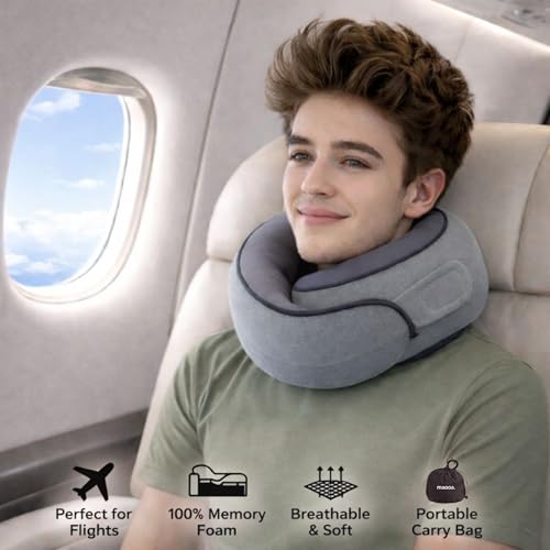 Almohada de espuma viscoelástica gris oscuro con soporte ergonómico miniatura 2