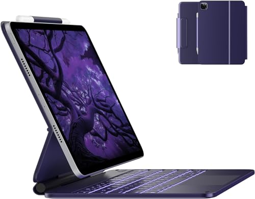 Image of typecase Edge for iPad Air 11 (M4 2026 / M3 2025 / M2 2024), Air 5th /4th & Pro 11 (4th /3rd /2nd /1st), 11-Color Backlit & Touchpad,Magic Floating Keyboard (NOT for 10th /A16 /Pro 11 (M5 /M4)-MN Amethsyt26