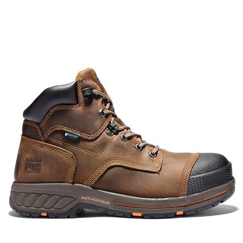 Timberland PRO Men's Helix HD 6 Inch Composite Safety Toe Waterproof Industrial Work Boot, Brown-2024 NEW, 8M