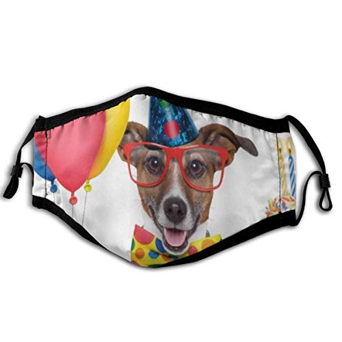 Gesichtsbedeckung Geburtstagsfeier Kellner Server Party Hund mit Hut Kegel Cupcake Luftballons Feier Boxen Sturmhaube Unisex Wiederverwendbare