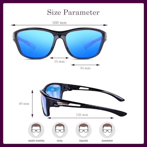 Image of Sports Sunglasses COMBO, UV Protected Wraparound Design, 2 Pack with Night Driving Yellow Lens and Black Sport Lens