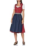 Länge 70cm BERWIN & WOLFF TRACHT FOLKLORE LANDHAUS Damen 896391 Kleid, Dunkelrot mit Dunkelblau, 40