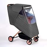 Winter Padded-Quilted Stroller Rain Cover Universal, Baby Travel Weather Shields, Full-Protection Stroller Accessories,Windproof Waterproof, Protect from Dust Snow