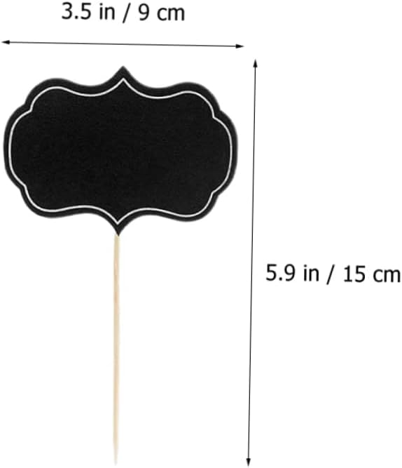 16pcs Black Writable Cheese Markers for Wedding Buffet Labels