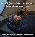 Litume Velvet Sleeping Bag Liner No Zipper Mummy Sleep Sack Backpacking, Camping, Voyage, Hôtel, Hostal, Voyager, Léger Compact Drawstring Hood Skin Friendly